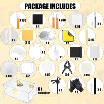 Card Care Clean Kit,Trading Cleaning Kit with Heat Pen, Acrylic White