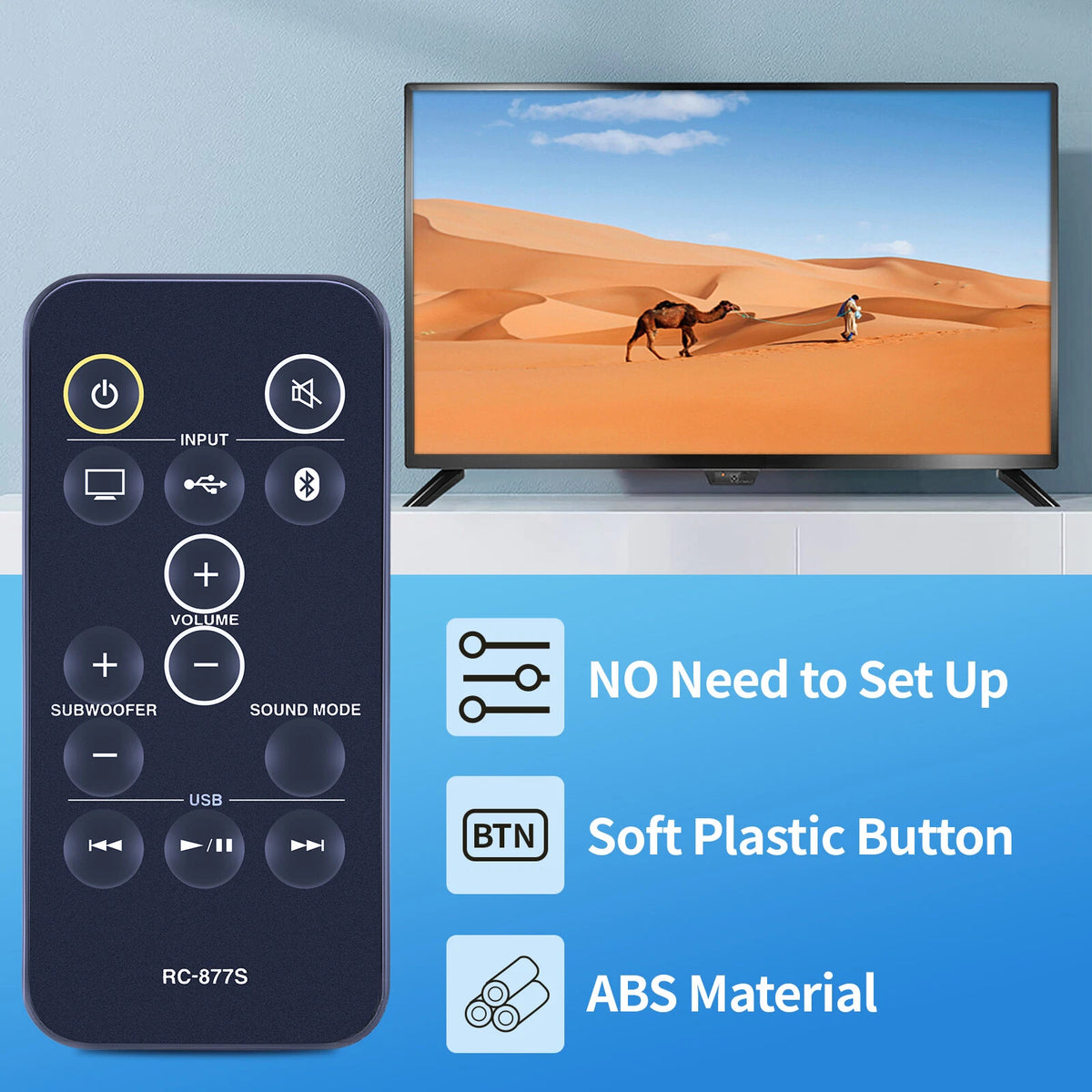 RC-877S Remote Control For Onkyo Sound Bar LB401 LS-B50 LS-T10 LST10