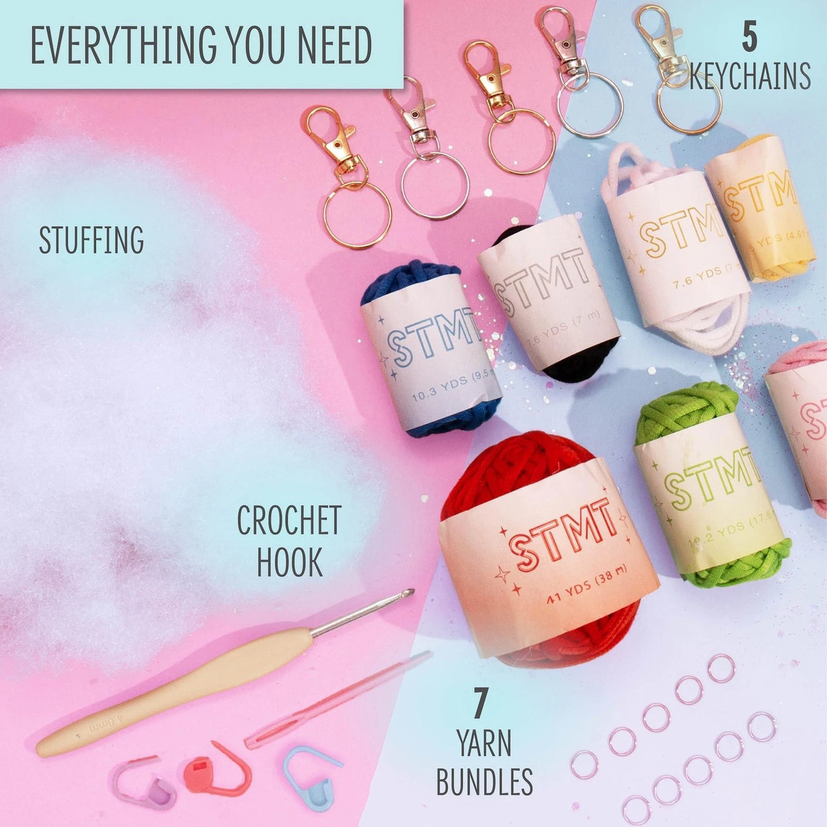 STMT D.I.Y. Crochet Bag Charms, Creates 7+ 3 x 12 x 5 inches,