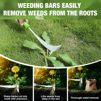 WORKPRO Crack Weeder, 12.5" Stainless Steel Crevice Weeding Green & Black