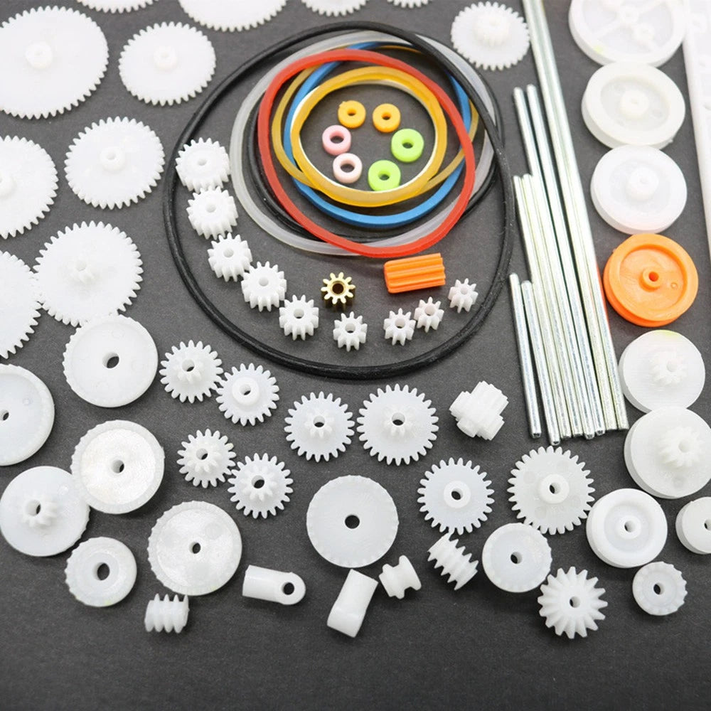 82Pcs Plastic Motor Gear Set For Toy Motor Car Robot Model Kit DIY Model Making