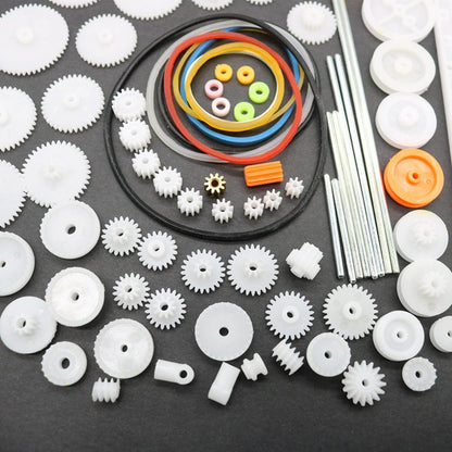 82Pcs Plastic Motor Gear Set For Toy Motor Car Robot Model Kit DIY Model Making