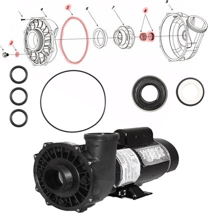 Replacement Frame Spa Pump Shaft Seal O-Ring Repair As shown in the figure
