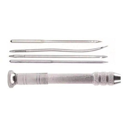Leather Sewing Awl Set Shoes Repair Punch Stitching Needle Alloy+Copper