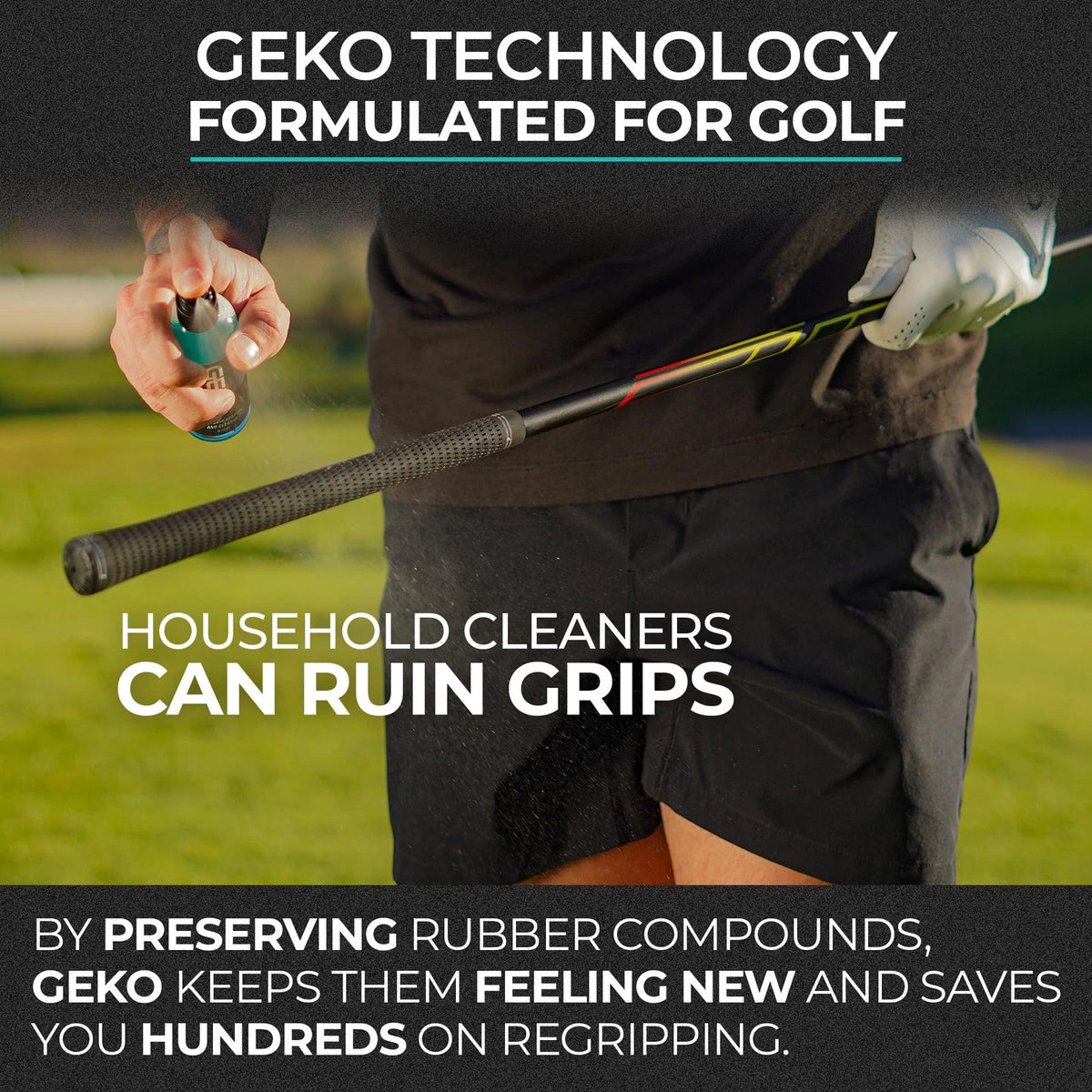 Geko 2-in-1 Grip Restore & Cleaner – #1 4 Fl Oz (Pack of 1), Elite Teal