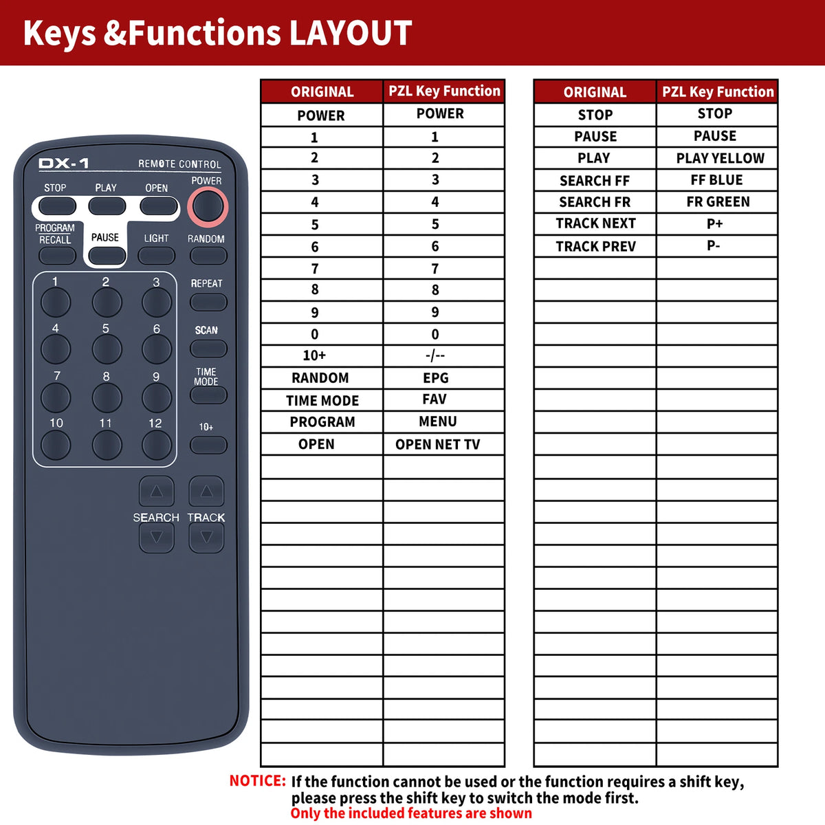 For California Audio Labs DX-1/DX-2 CD Player Remote Control Replacement