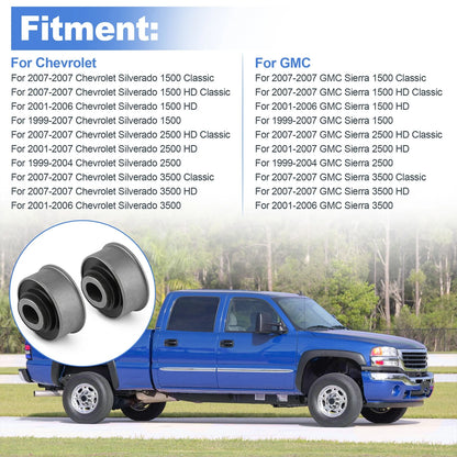 2Pcs Torsion Bar Bushing For Chevrolet Silverado GMC Sierra 1500 2500 20829013