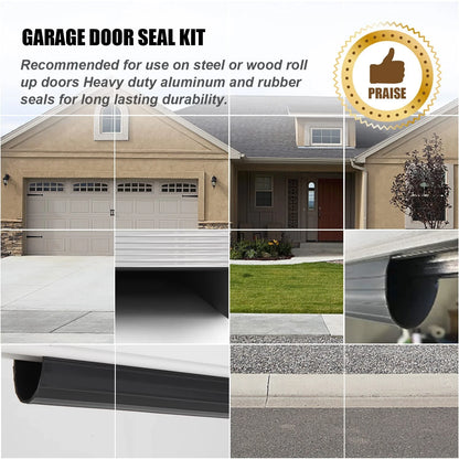 Replacement Wayne Dalton Garage Door Bottom Weather Seal 20 Feet, Black