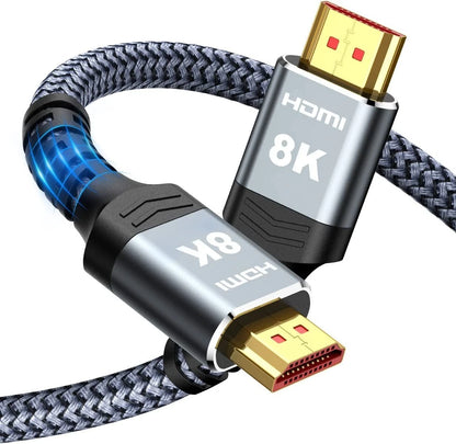 Highwings High Speed 8K 60Hz HDMI Cable 3.3FT/1M, 2.1 48Gbps 3.3 feet, Grey
