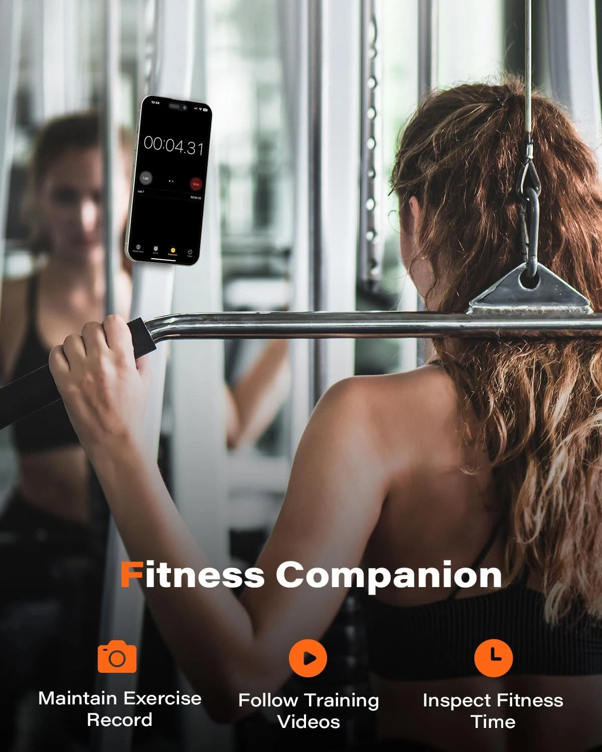 A2C Gym Fitness Phone Mount for MagSafe - 17 N54 Strong Magnets Stable Grey