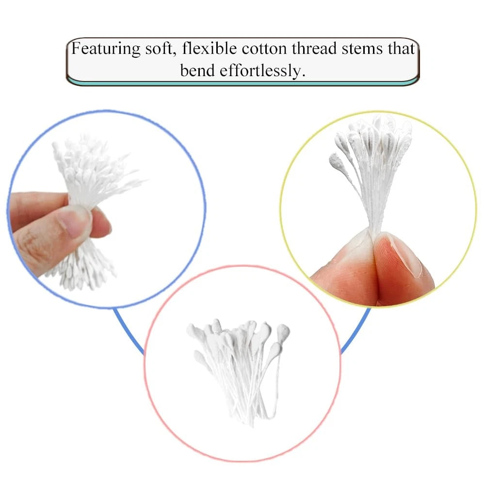 HAHIYO 700Pcs 2.5mm Matte White Double-Head Flower 2.5mm-700Pcs,
