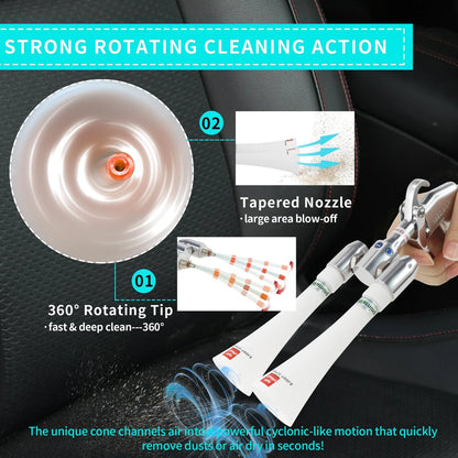 GOCCIDA Tornado Car Cleaning Gun Interior Dust Cleaner Blower