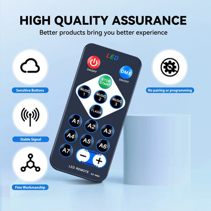 Remote Control For Portable Sound Activated Party Lights Indoor with Battery