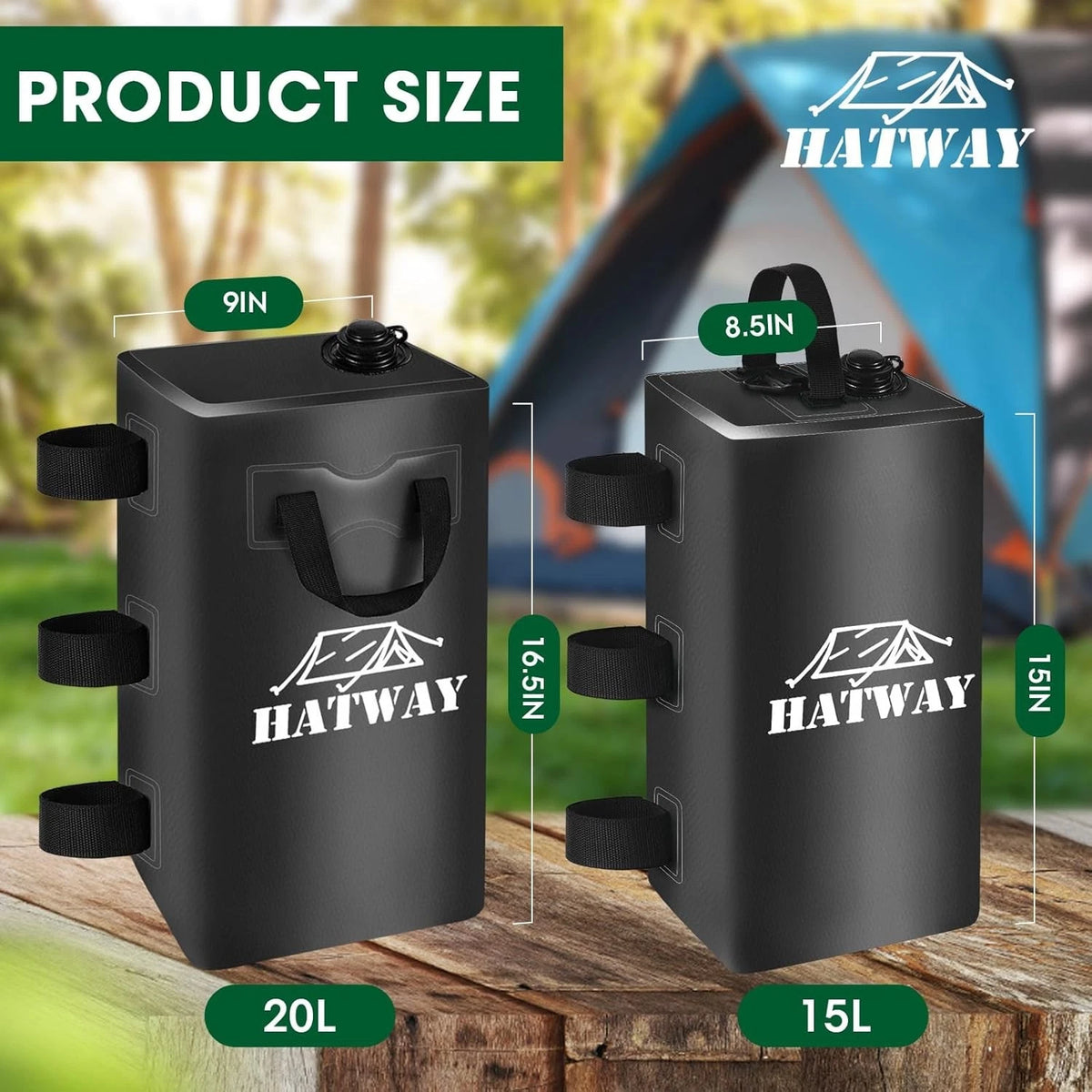 Canopy Weights,132 LBS Water 132LBS-4PCS-Black, 132LBS-4PCS-Black