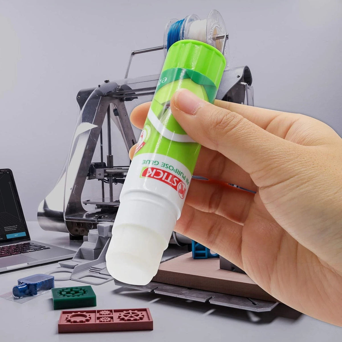 3D Printer Glue Sticks, FENGWANGLI 4 Pieces Solid Adhesive for Hot Bed 2