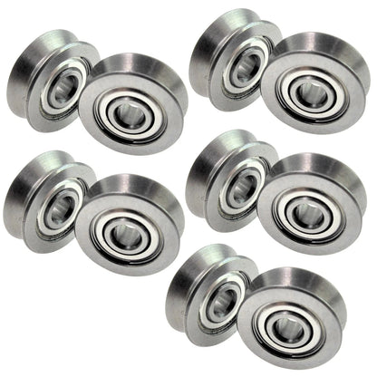 10Pcs V623ZZ Groove Guide Pulley Rail Ball Bearings For Linear Motion System