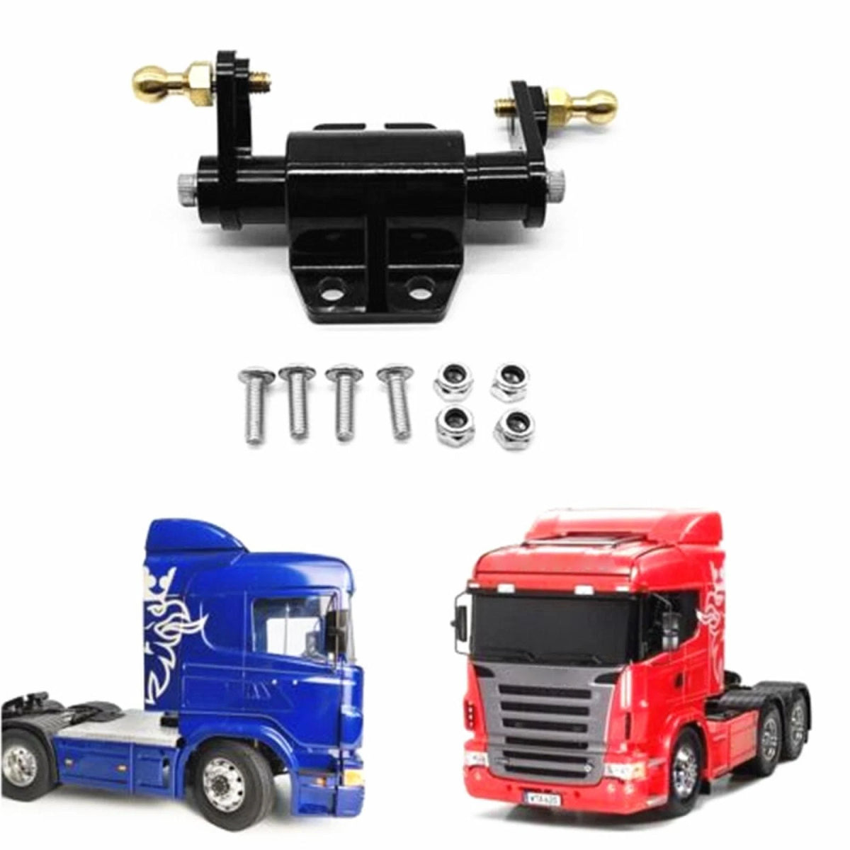 Aluminum Steering Gear Bearing Assembly Mount For Tamiya 1/14 RC Truck Car