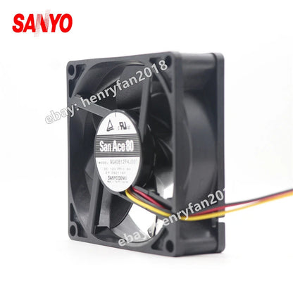 SANYO 9GA0812P4J001 SanAce Axial Fan 12V 0.6A 80*80*25MM 4-wire PWM Cooling Fan