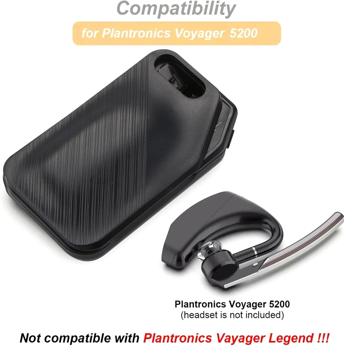 400MAH Power Charging Case For Plantronics Voyager 5200/5210 Headset