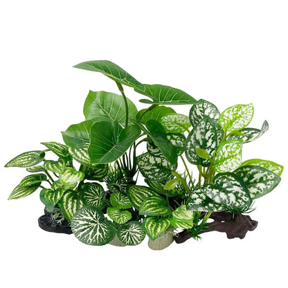 Smoothedo-Pets Fish Tank Decorations Aquarium zzzz-s, Mix-leaf-set-c