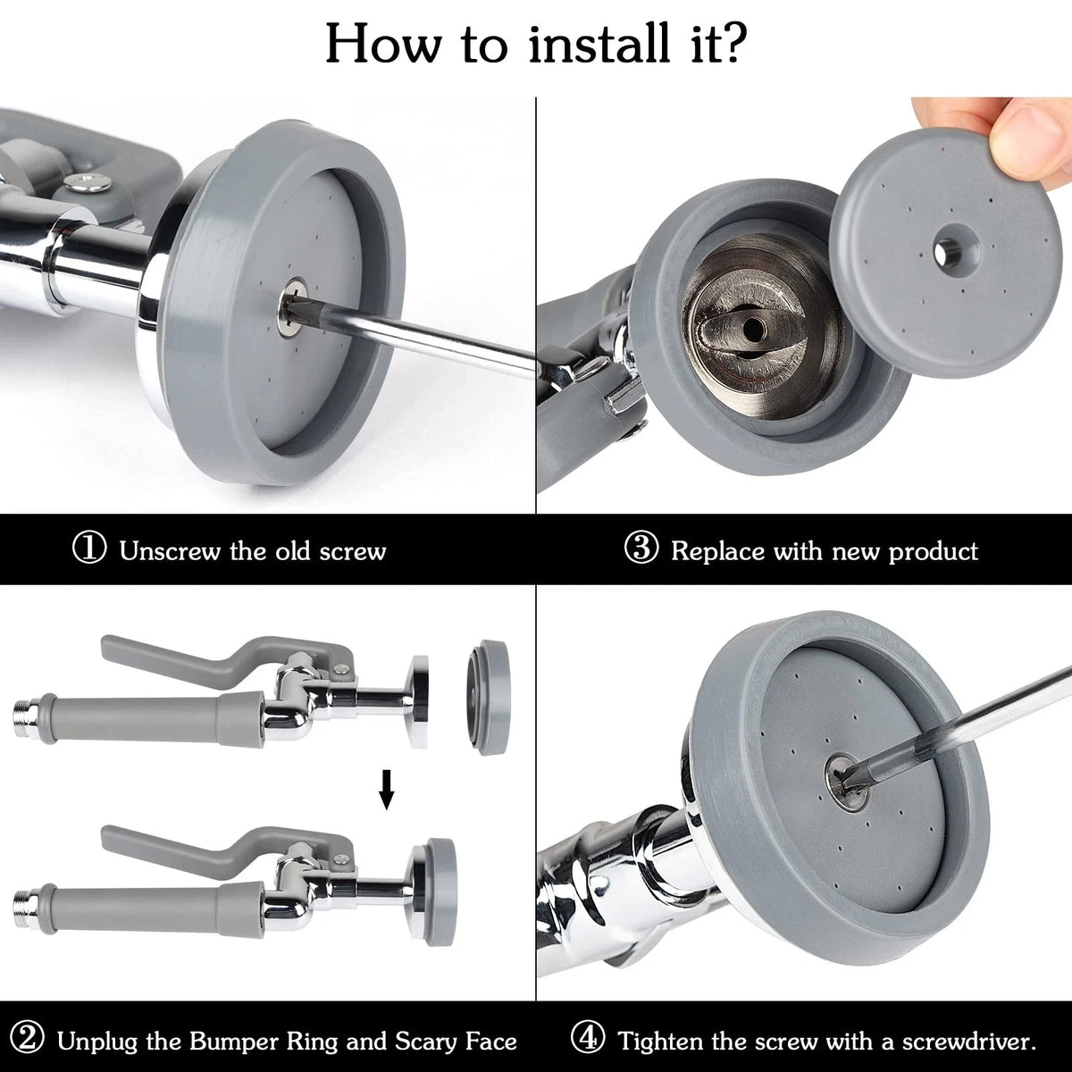 3 Pack Pre-Rinse Spray Valve Repair Kit for Most Commercial Kitchen Sink Gray
