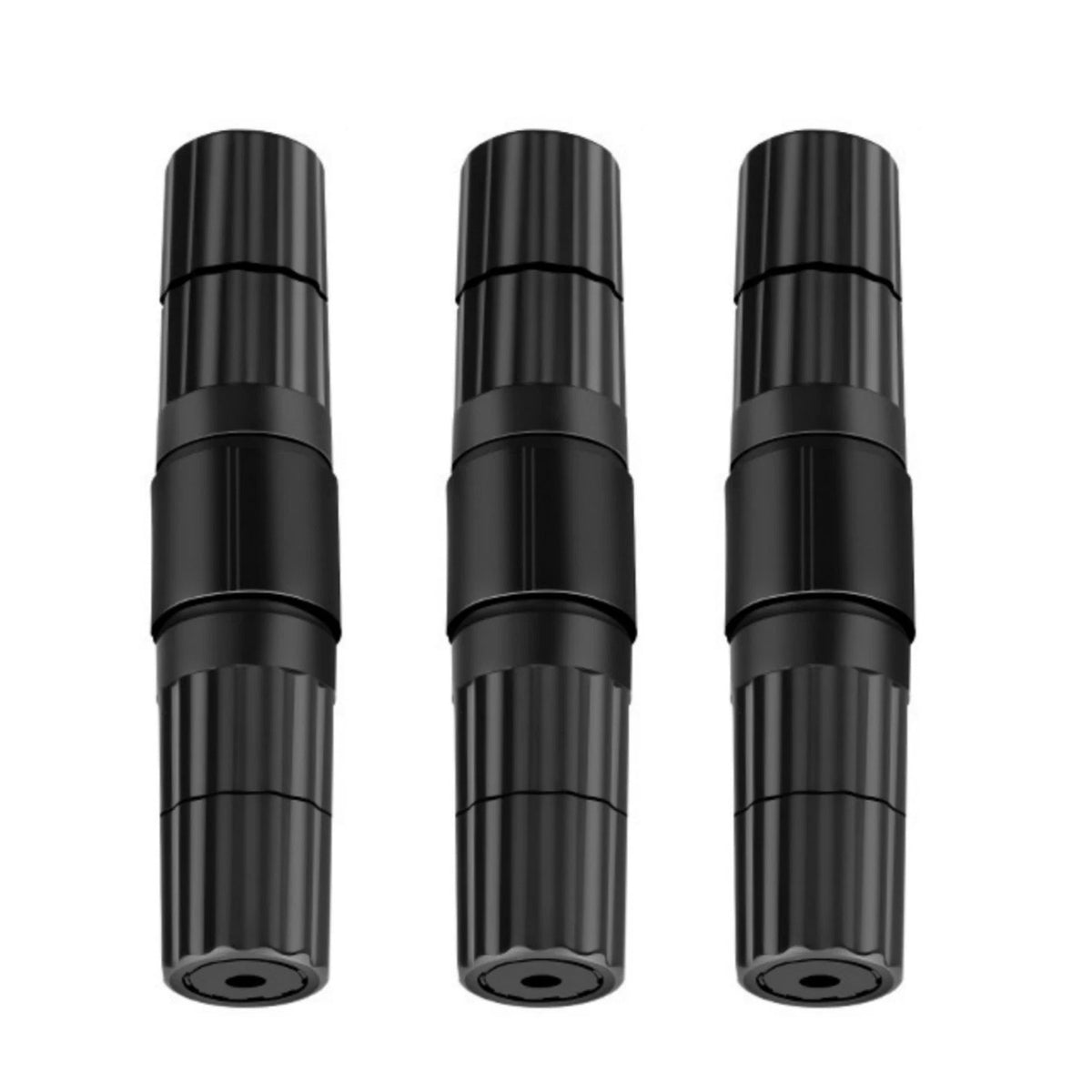 Black 3x RJ45 Outdoor Shielded Network Ethernet Cable Extender Coupler