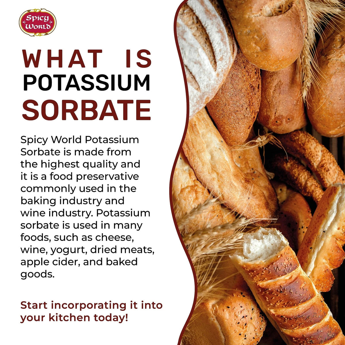 Spicy World Potassium Sorbate 14 Oz - Food Grade - Great 1 Count (Pack of 1)