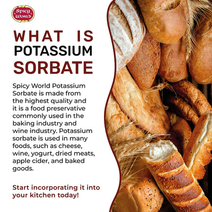 Spicy World Potassium Sorbate 14 Oz - Food Grade - Great 1 Count (Pack of 1)