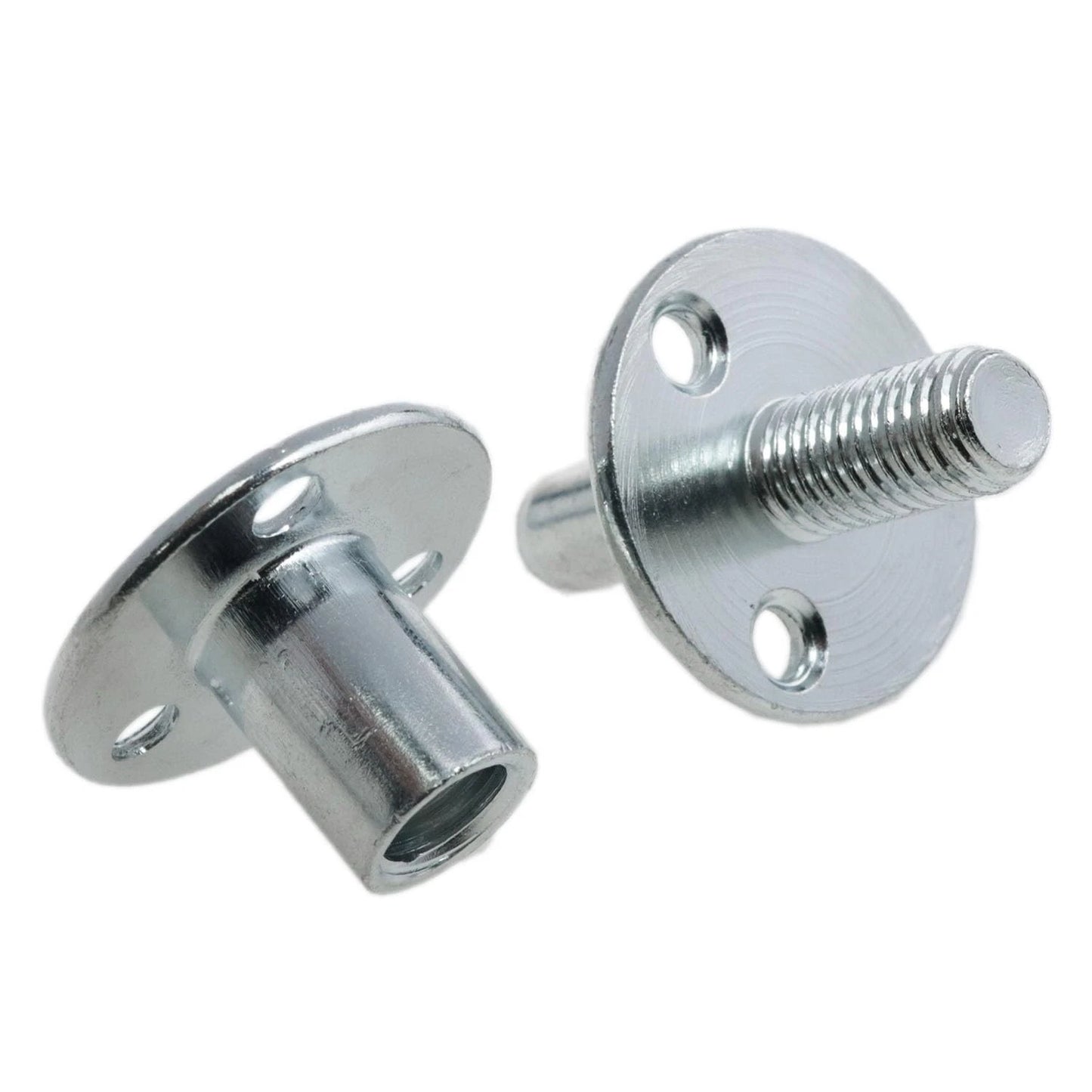 Table top connectors T-nut M12, Bed Post M12*53.5, Silver