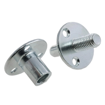 Table top connectors T-nut M12, Bed Post M12*53.5, Silver