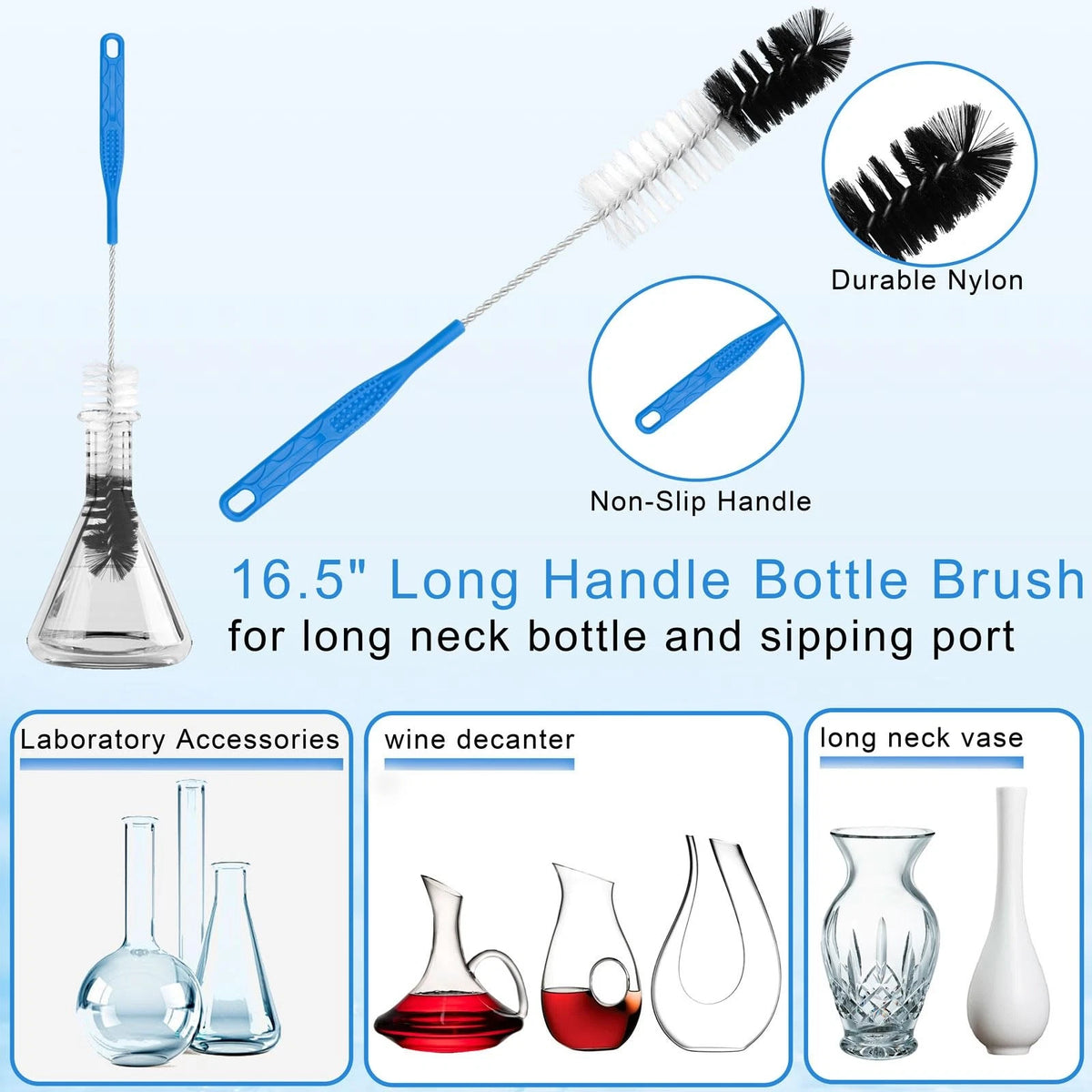 13Pcs Glass Cleaning Kit Tube Pipe Cleaners Straw Cleaner Brush 13Pcs, Black
