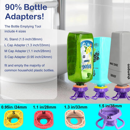 ARKNOAH 3 Pack Bottle Emptying Kits with BPA-Free and Food-Grade Bright Color