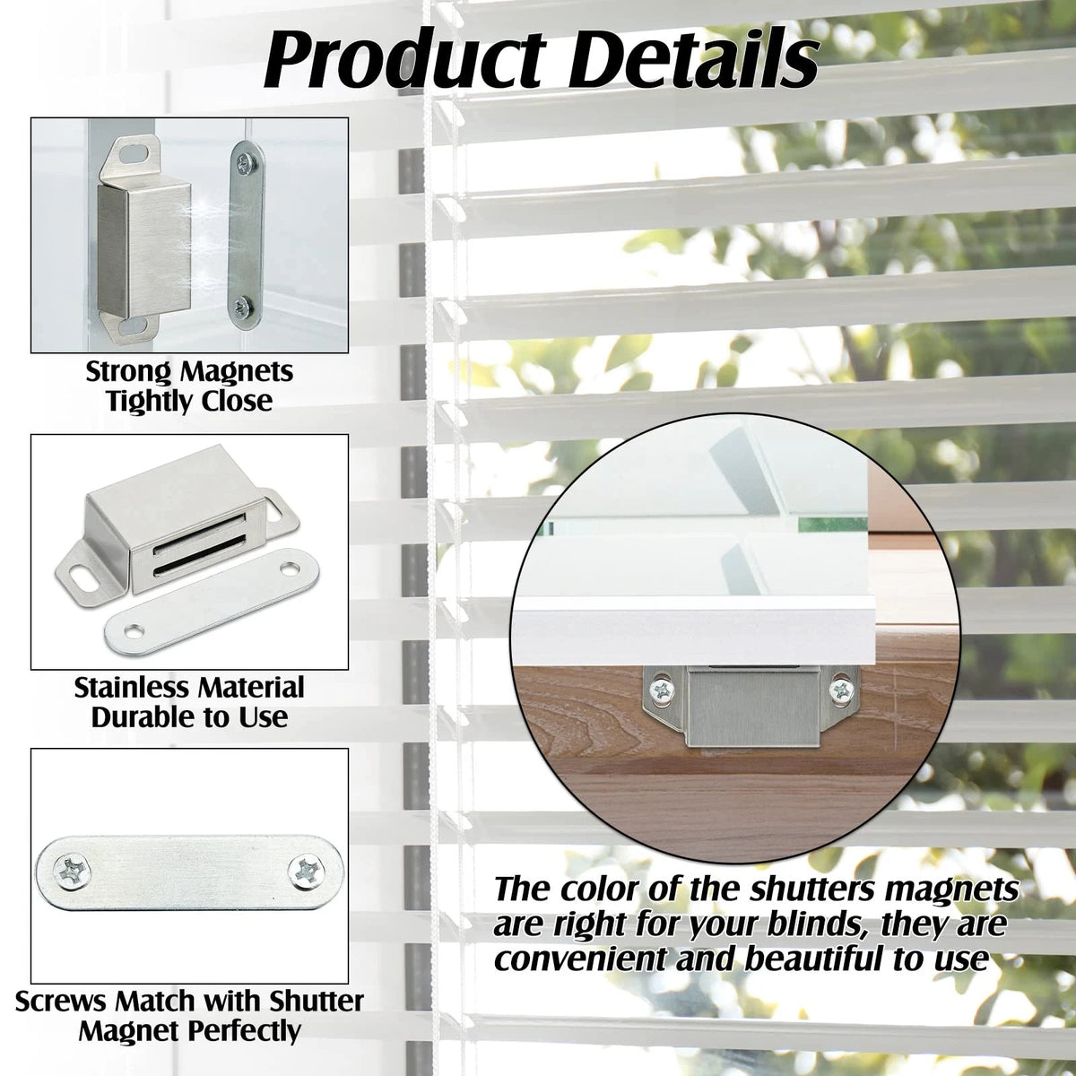 Jetec 125 Pieces Plantation Shutter Repair Kit Includes 85 Pcs Spring Loaded...