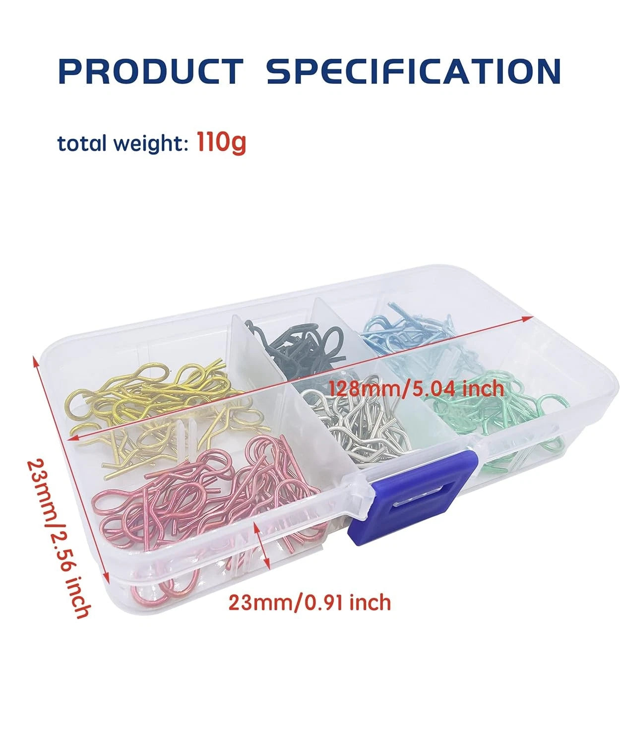 130pcs Universal RC Body Clips Car Steel R for All 1/10 1/12...