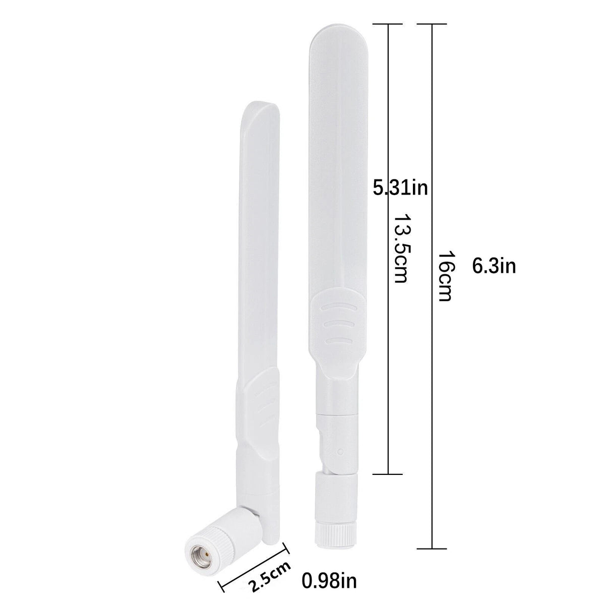2pcs 8dBi Dual Band 2.4G/5.8G WiFi RP-SMA Antenna 2400-2500mhz/4900-5900mhz