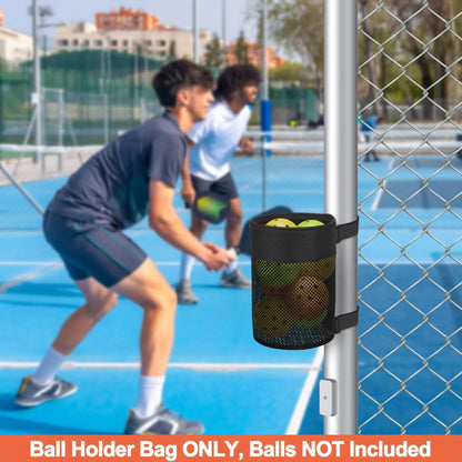Cosmos Pickleball Ball Holder Adjustable Hanging Bag for One Size, Black
