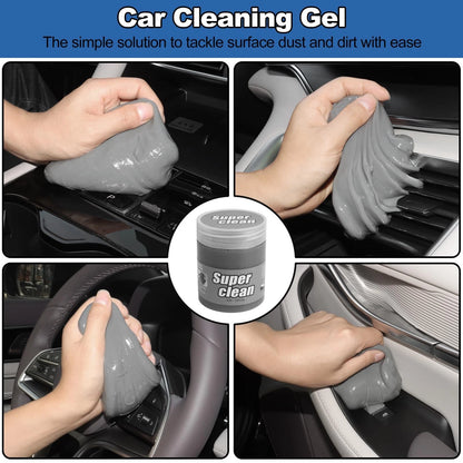 NIKCOSMK Windshield Cleaner Tool, 14Pcs Car Cleaning Kit - Interior Black