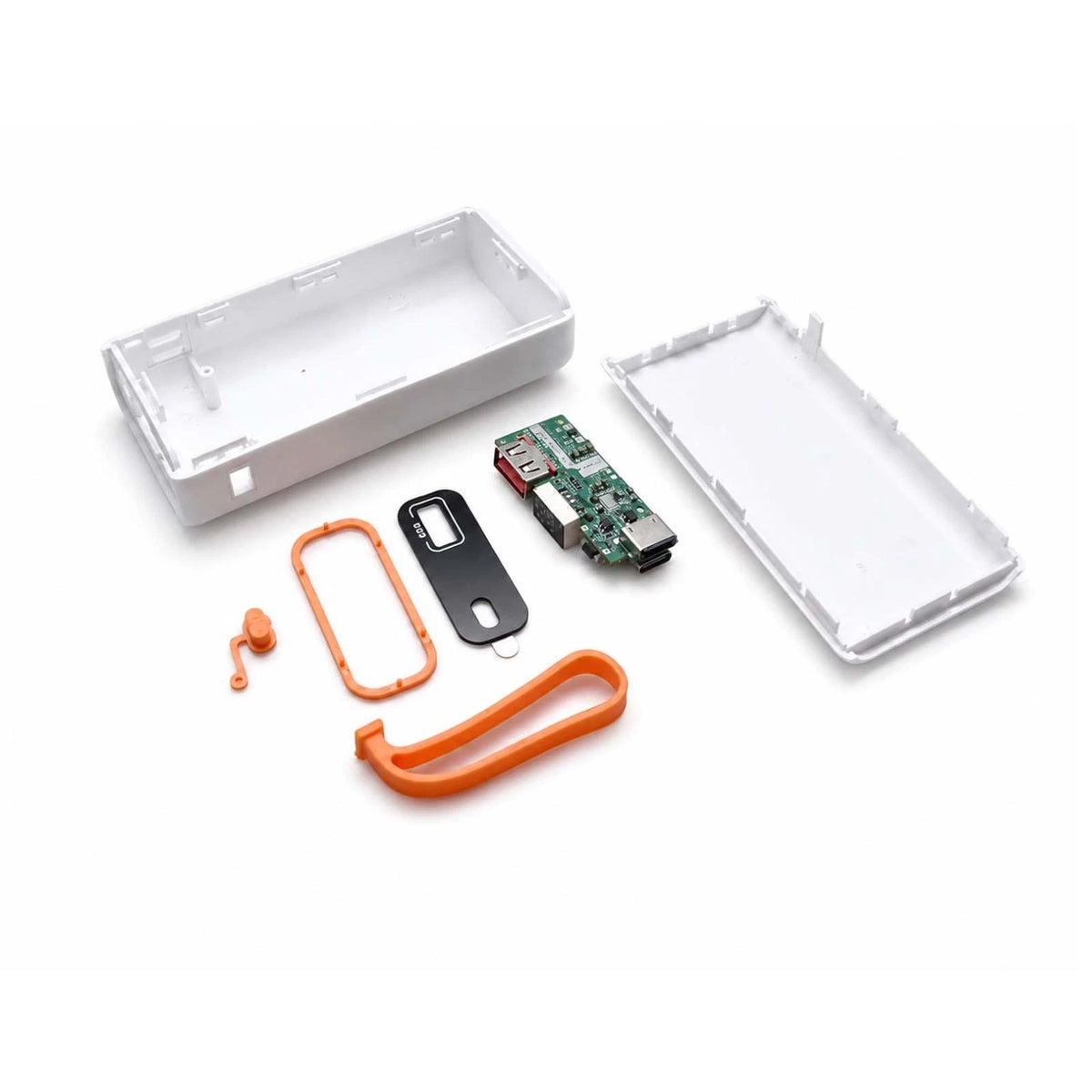 White 2 Slots 21700 Power Bank Case Cage  Durable Portable For PC/ Smartphone,