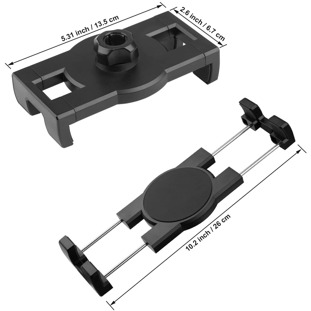Tablet Holder Clamp Clip Mount Replacement with 17mm Ball Joint Socket Black