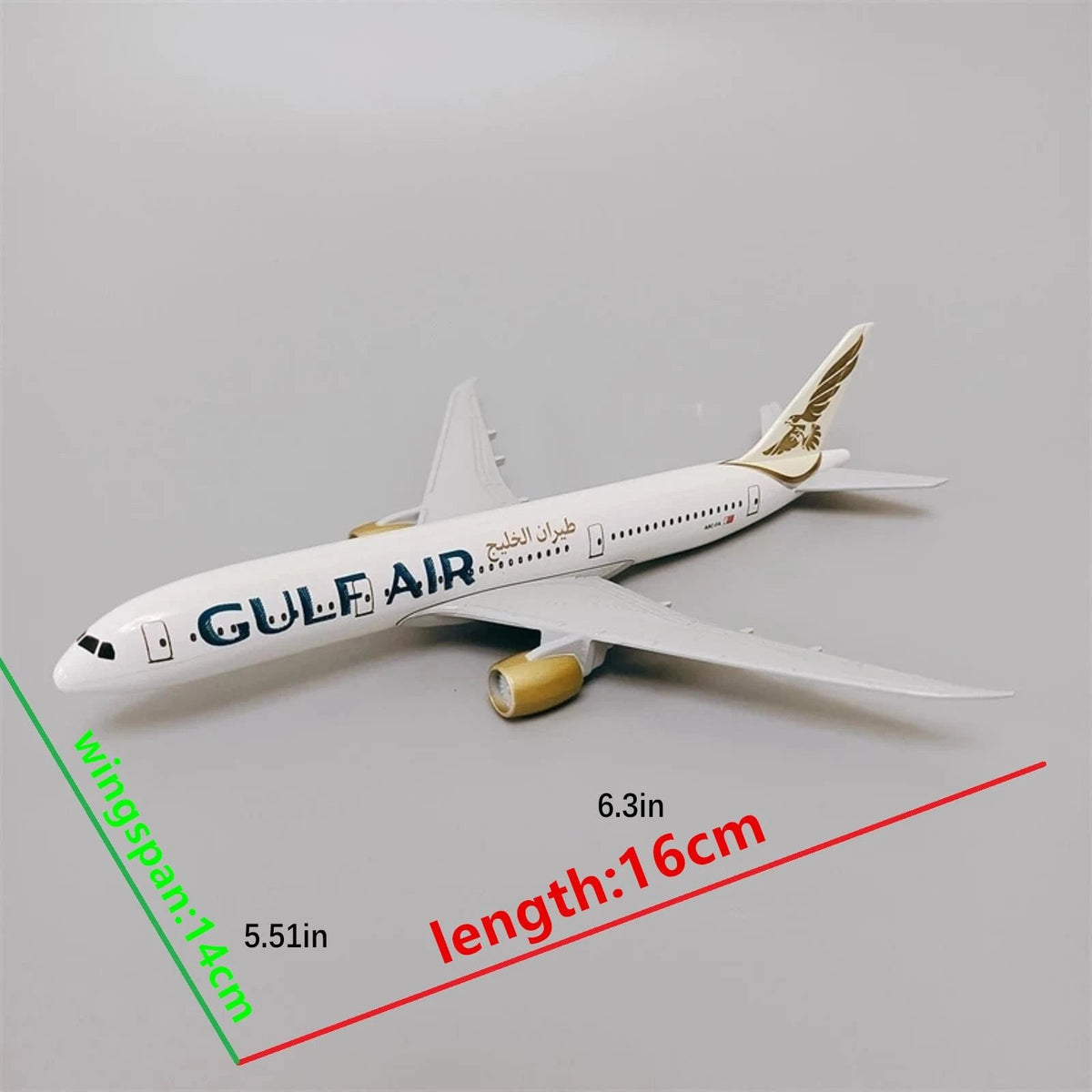 1/400 16cm Aircraft GULF B787 Alloy Plane Model Civil Airlines Ornaments Craft d