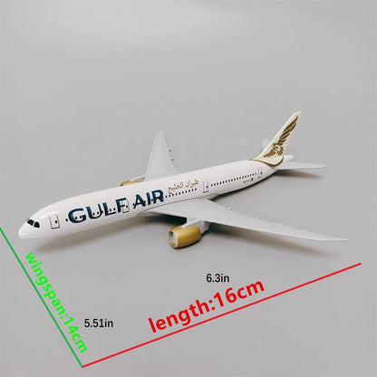1/400 16cm Aircraft GULF B787 Alloy Plane Model Civil Airlines Ornaments Craft d