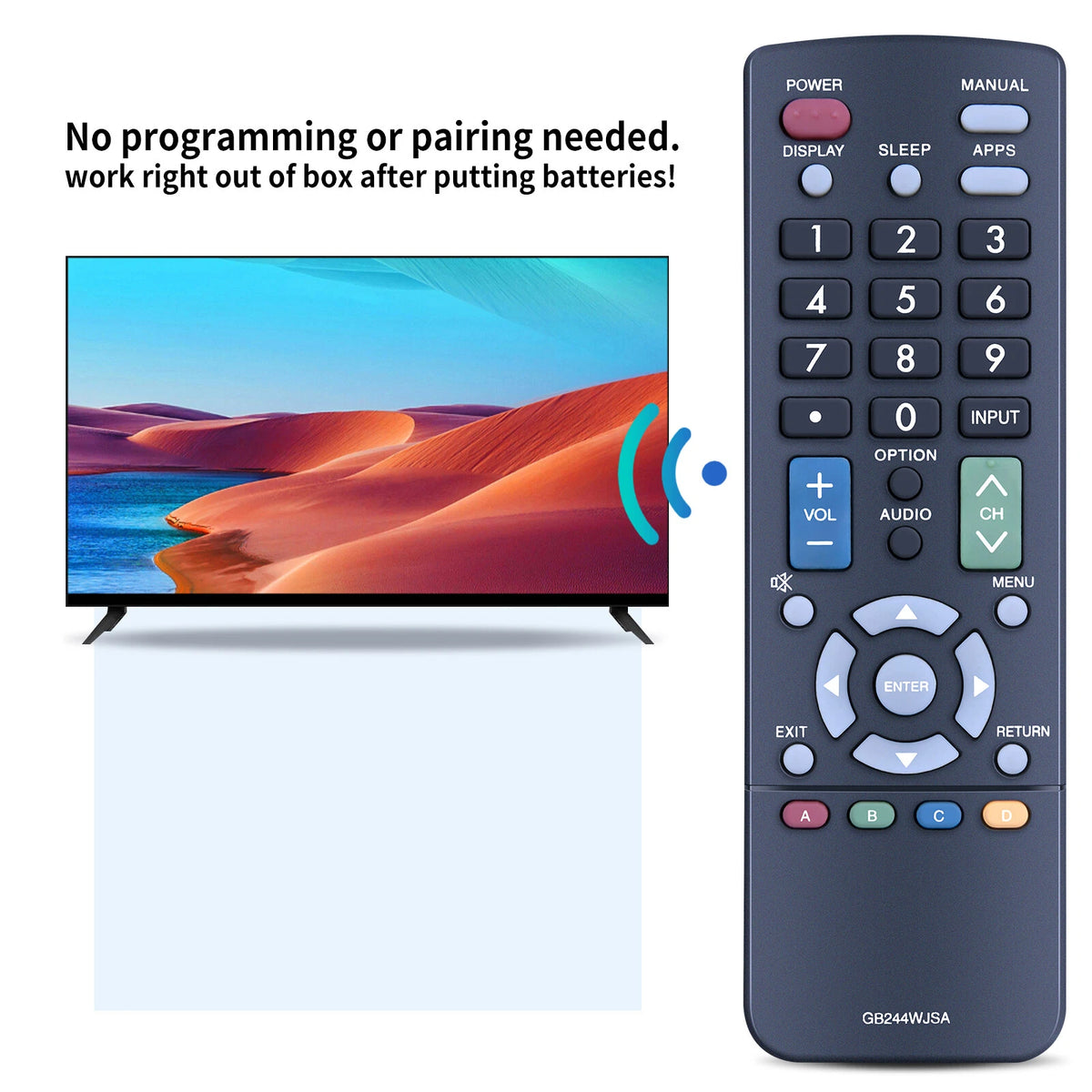 Replacement Remote Control For Sharp GB244WJSA PN-UH601 Standard v1
