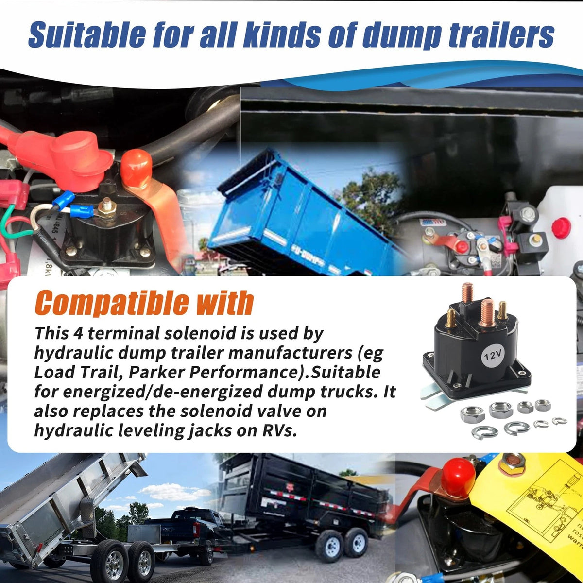 Dump Trailer Solenoid-Dump Parts for Intermittent Duty 1 Pack