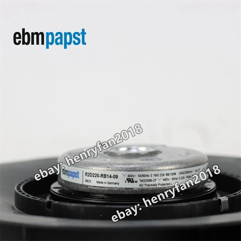 Ebmpapst R2D220-RB14-09 AC 400V 130W 0.22A 50/60Hz ??220MM 2450RPM Cooling Fan