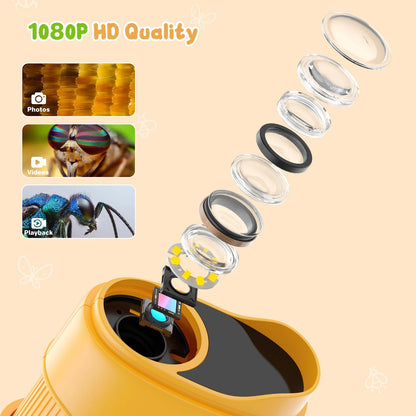1000X Handheld Digital Microscope for Kids: Pocket with 382-Yellow