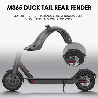 Electric Scooters Rear Mudguard, 4 Hole Scooter Black Fenders