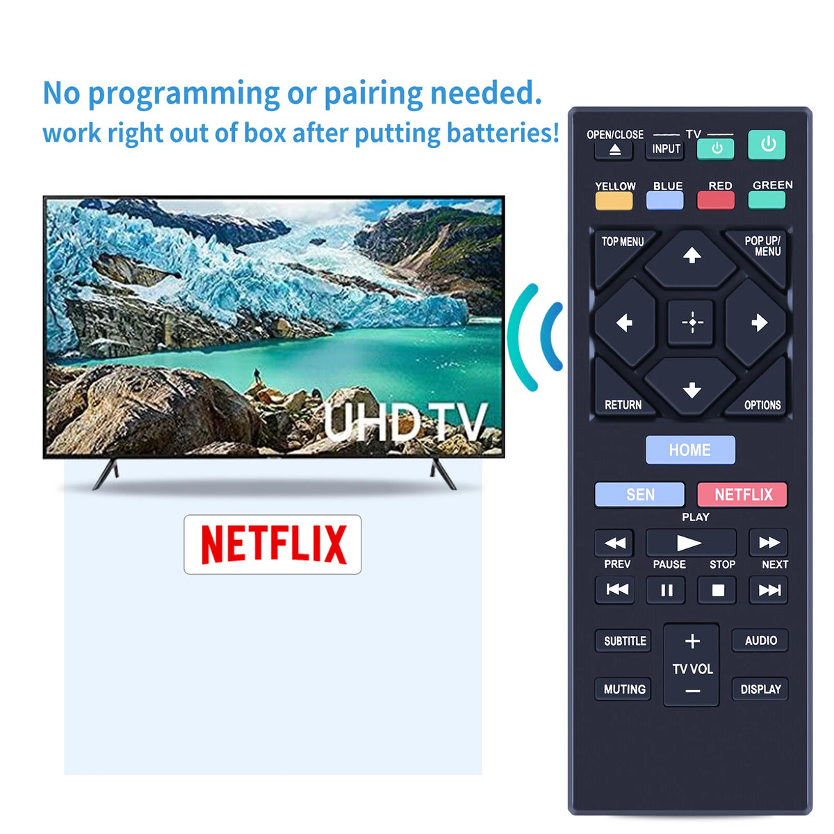 RMT-B126A Remote Control For Sony DVD Player BDP-BX120 BDP-BX320
