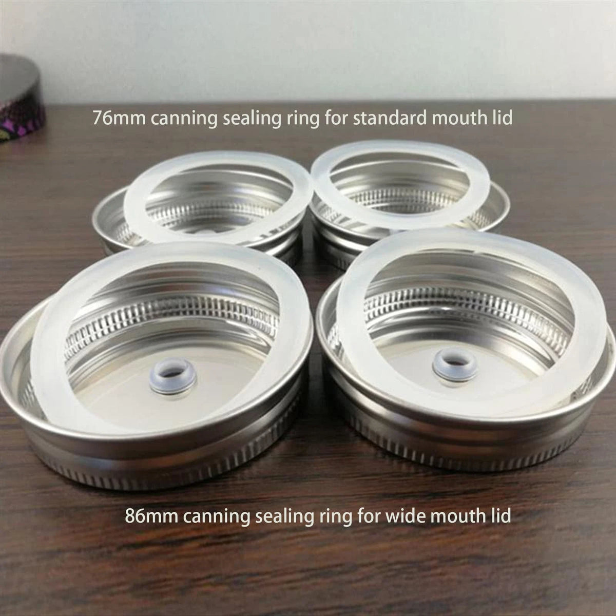 SHEYNIAN 12 Pack Rubber Seals for Glass Jars, Replacement Silicone White