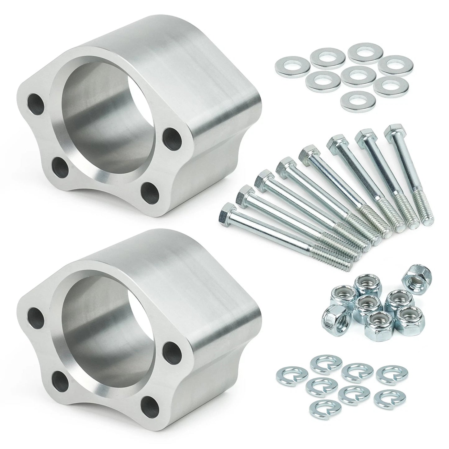 Silver 2 Inch UCA Ball Joint Spacers Leveling Kit For Chevrolet Silverado GMC