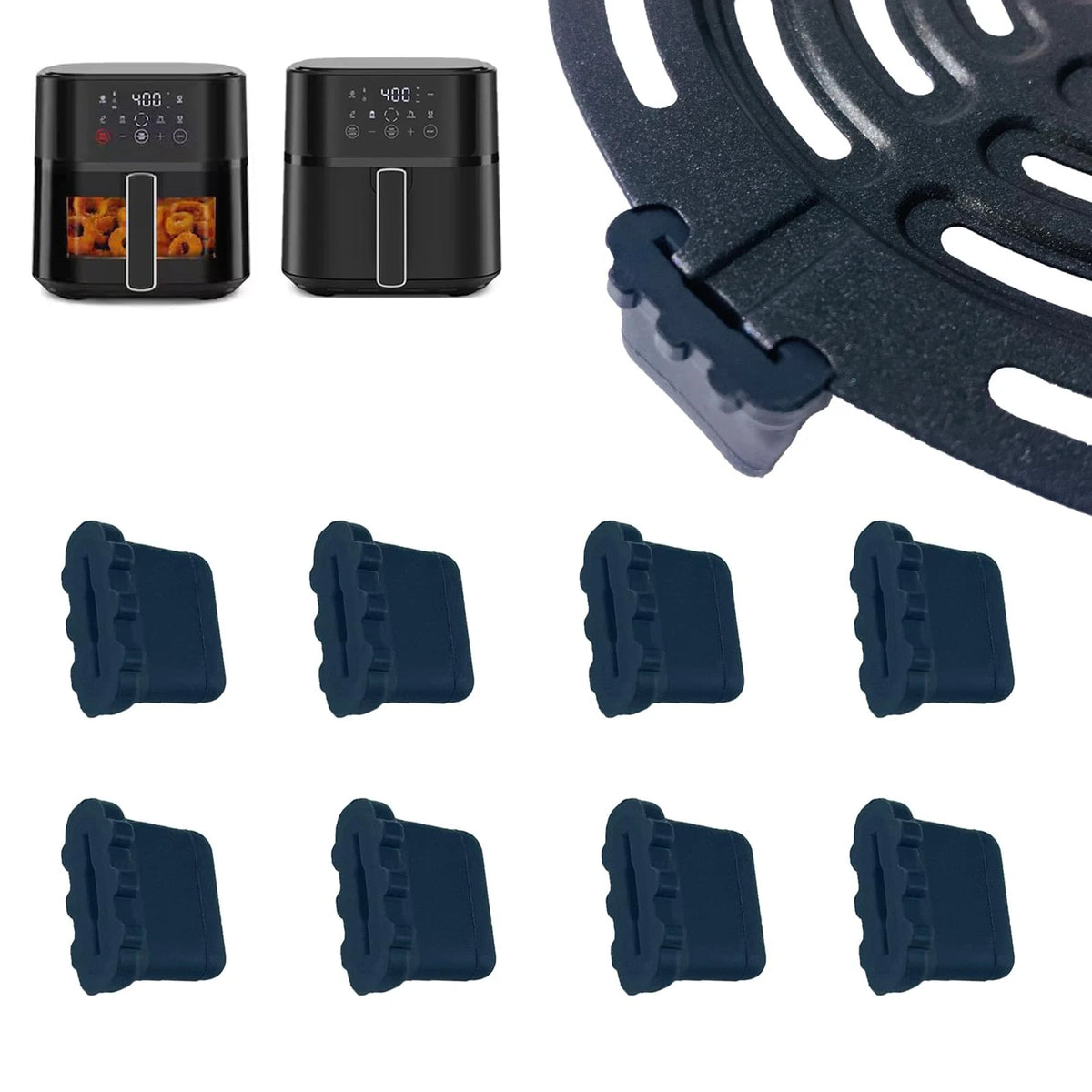 GSZN Air Fryer Rubber Feet for Chefman 4QT For 6QT 9QT, Black